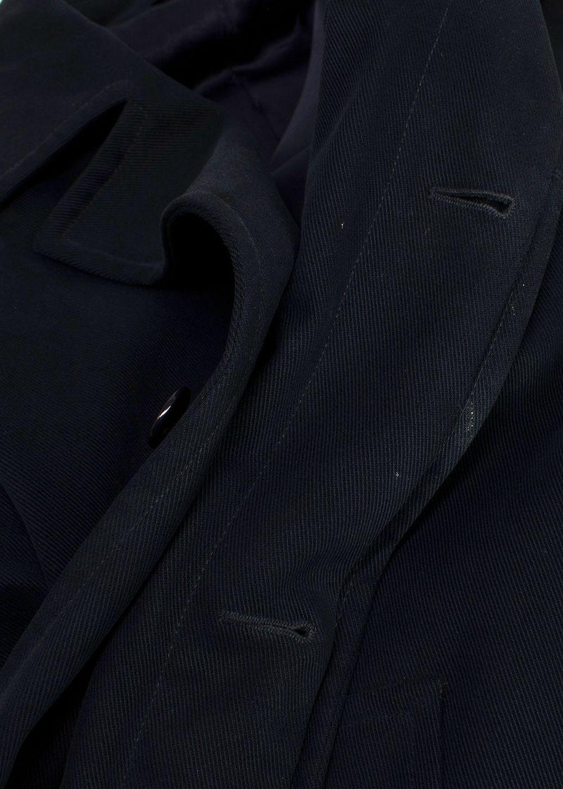 Torrente Navy Cotton Single-breasted Coat
