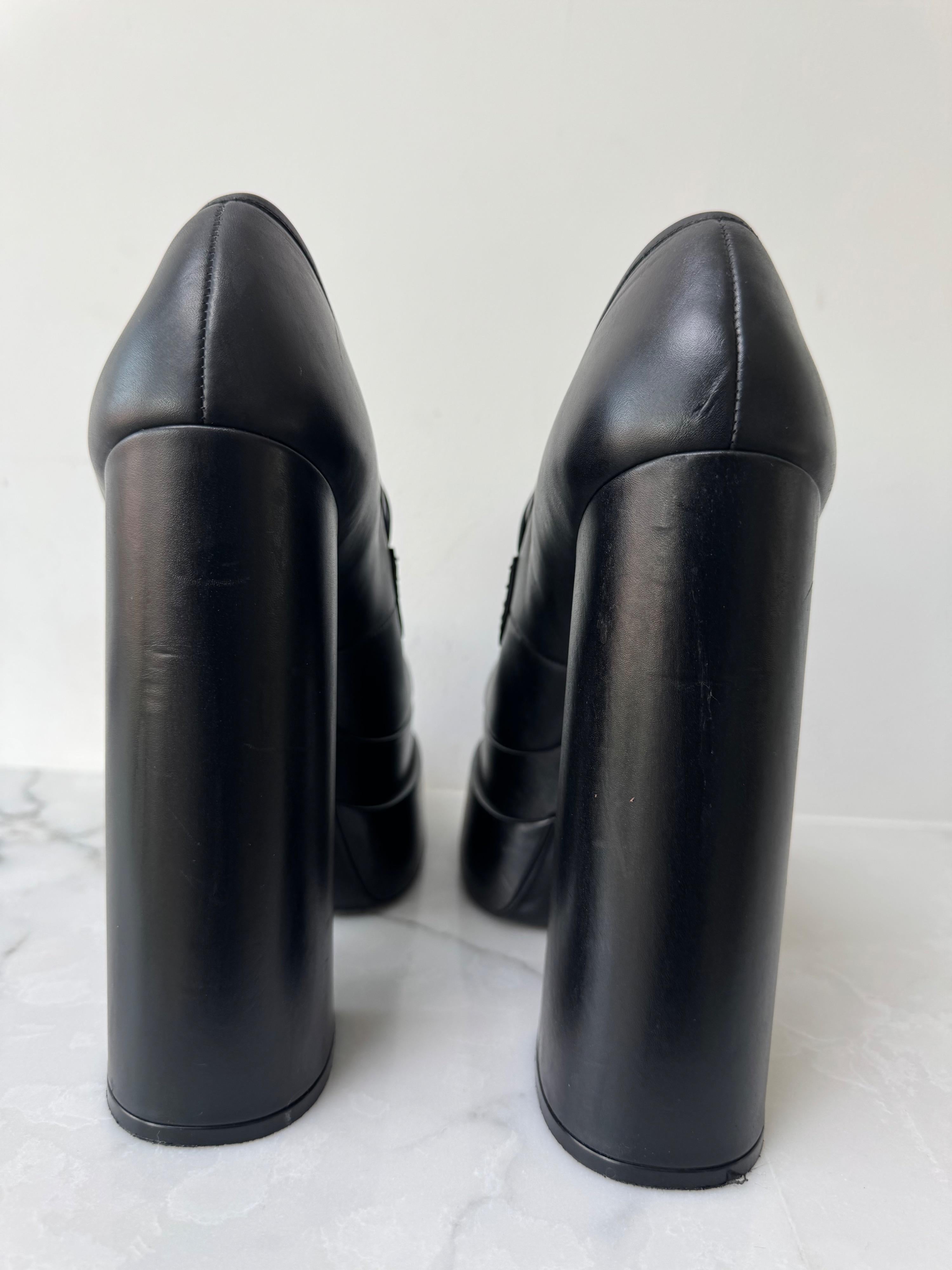 Versace Black Platform Loafers
