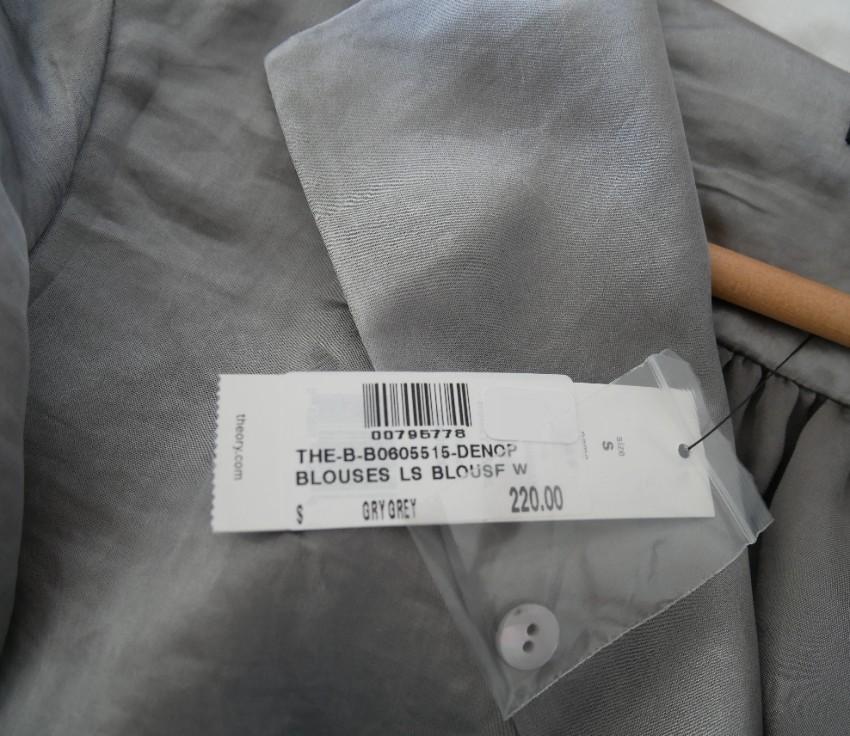 Theory Silver Deno Blouse