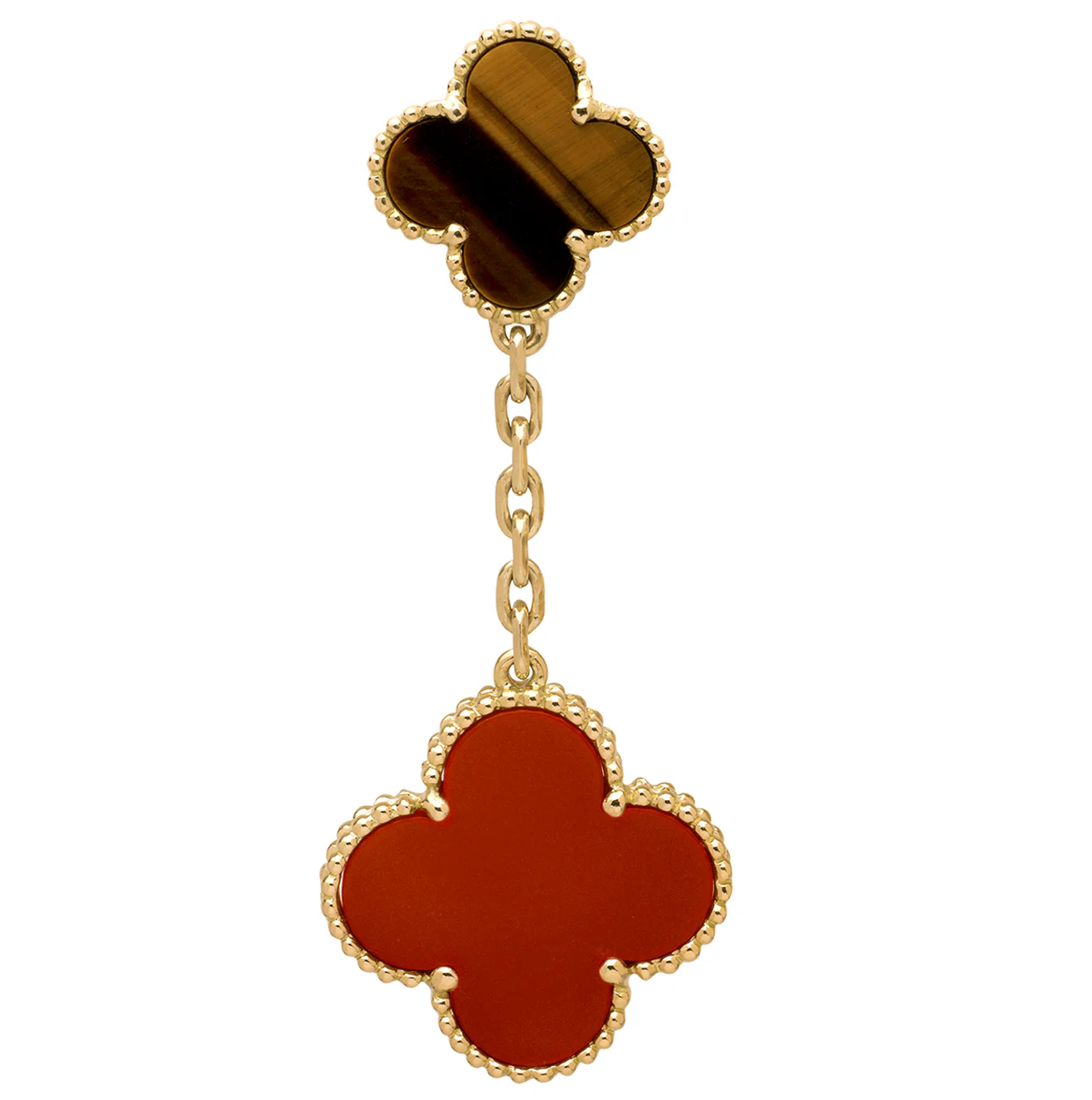 Van Cleef & Arpels Magic Alhambra Earrings 2 Motif Carnelian