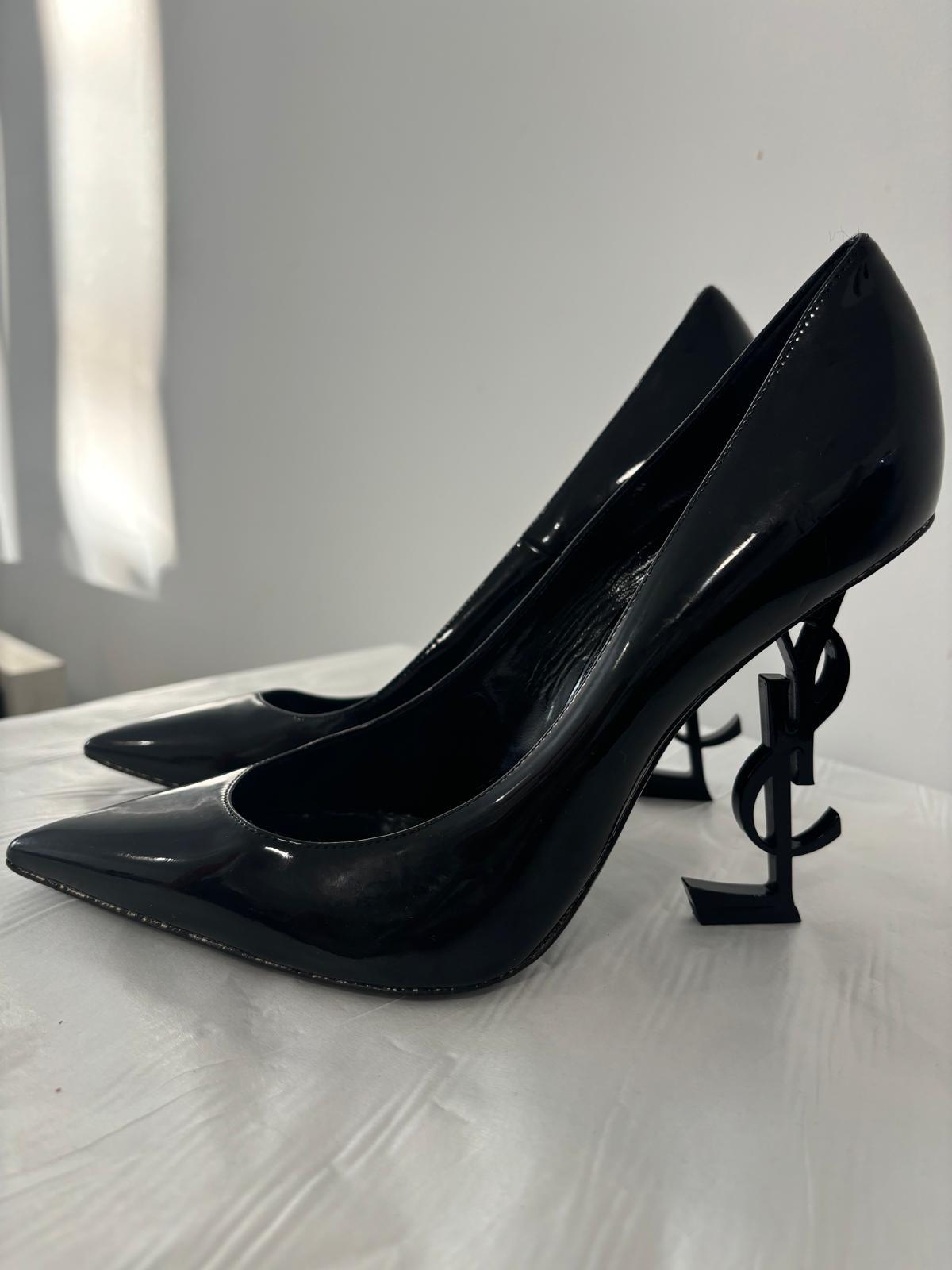 Saint Laurent Black Patent Leather Opyum 110 Pumps
