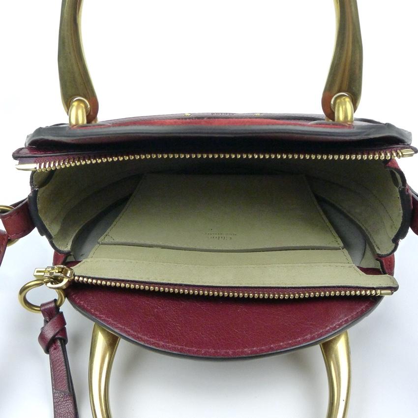 Chloe Burgundy/Red Suede & Leather Pixie Crossbody Bag