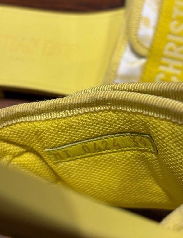 Dior Yellow Flat Beach Sandals