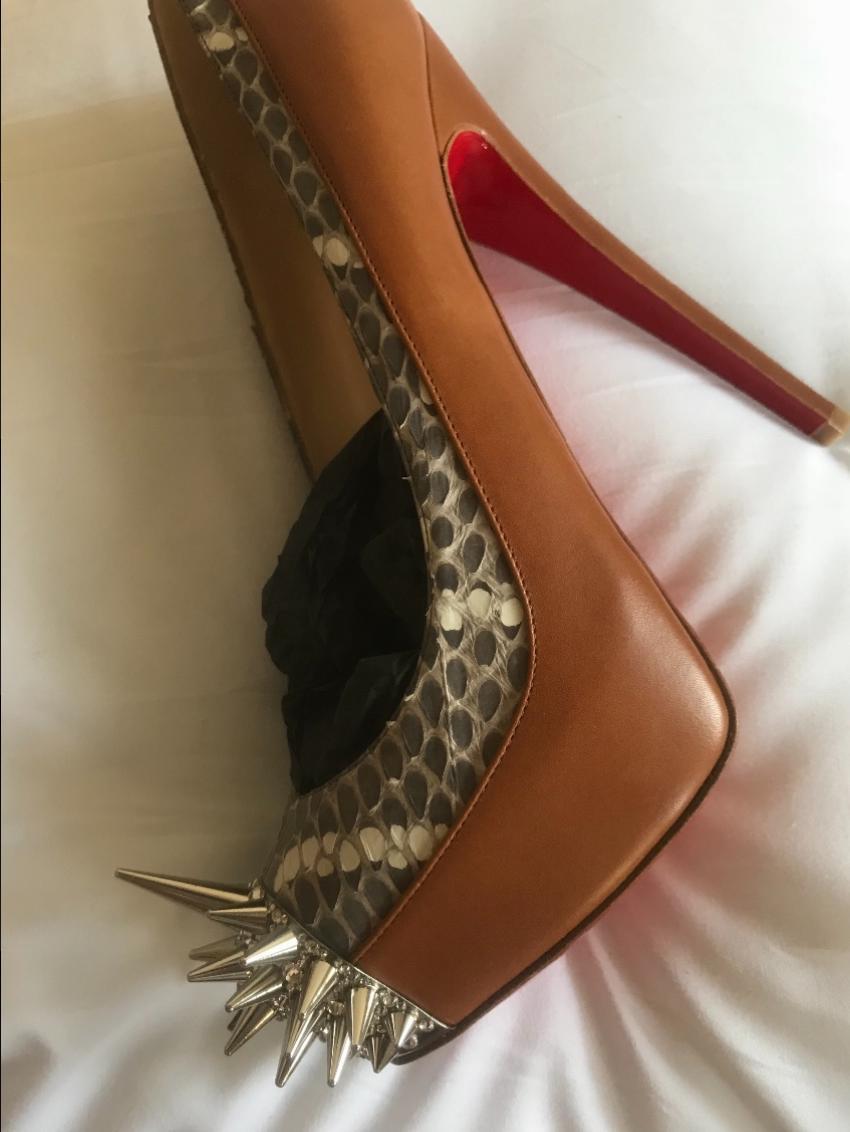 Christian Louboutin Asteriod Snake Leather Platforms