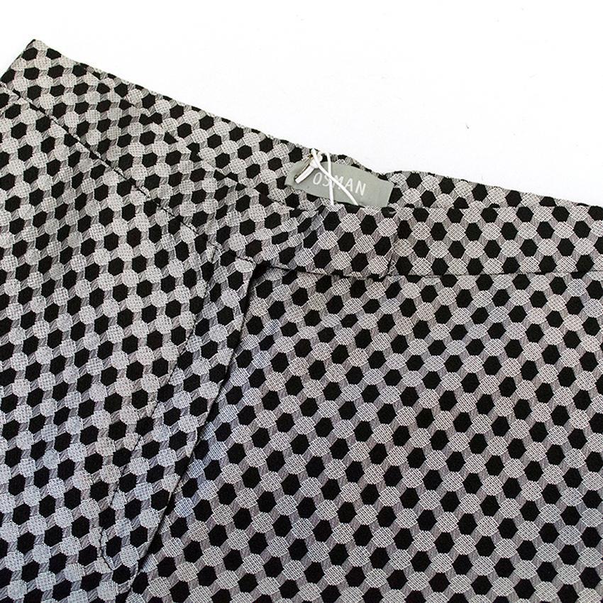 Osman black and silver honeycomb trousers