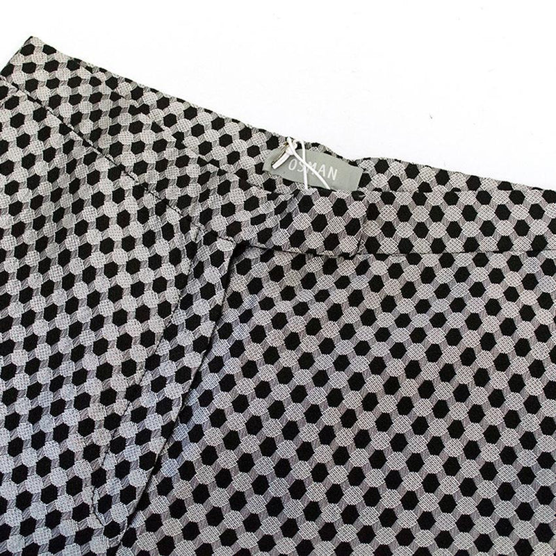 Osman black and silver honeycomb trousers