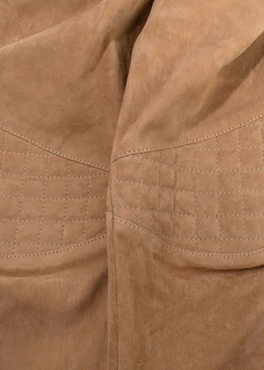 Balmain Camel Suede Joggers