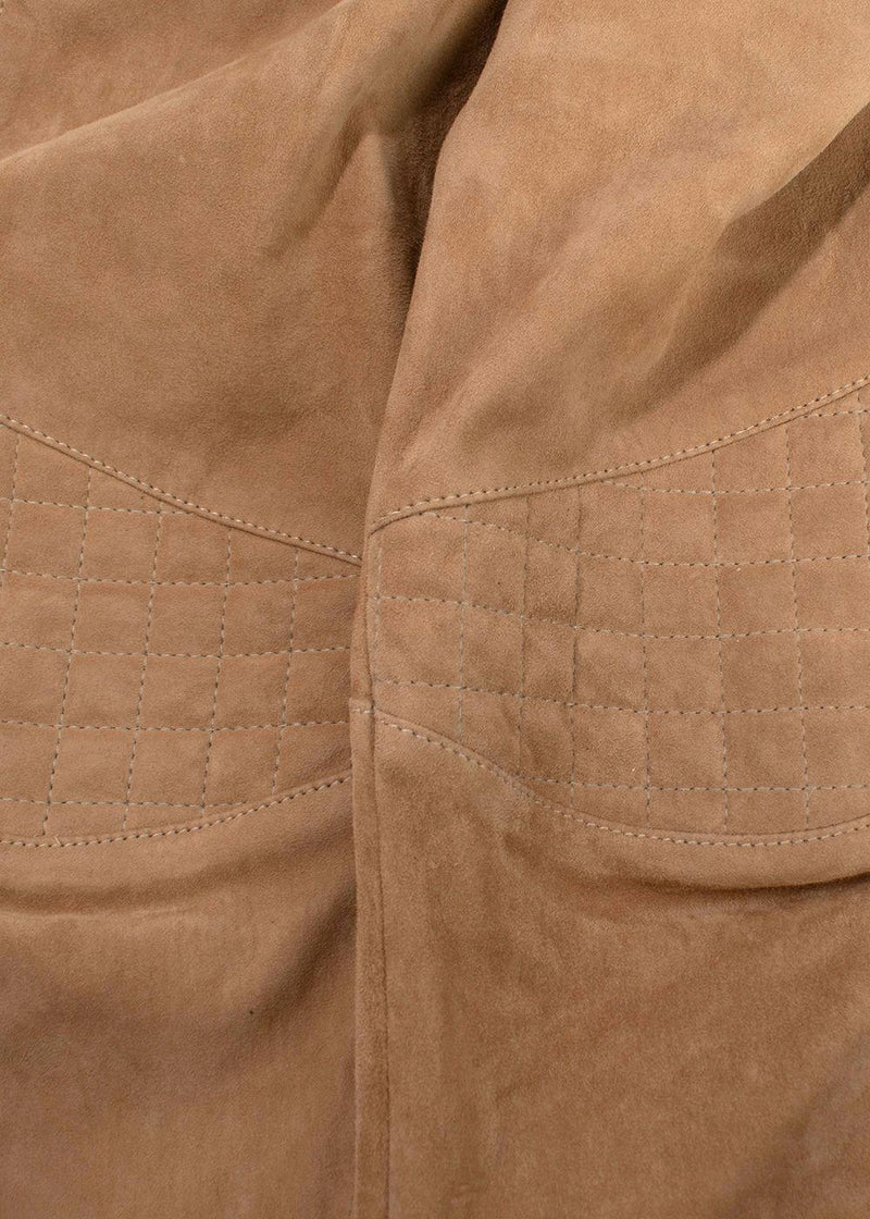 Balmain Camel Suede Joggers