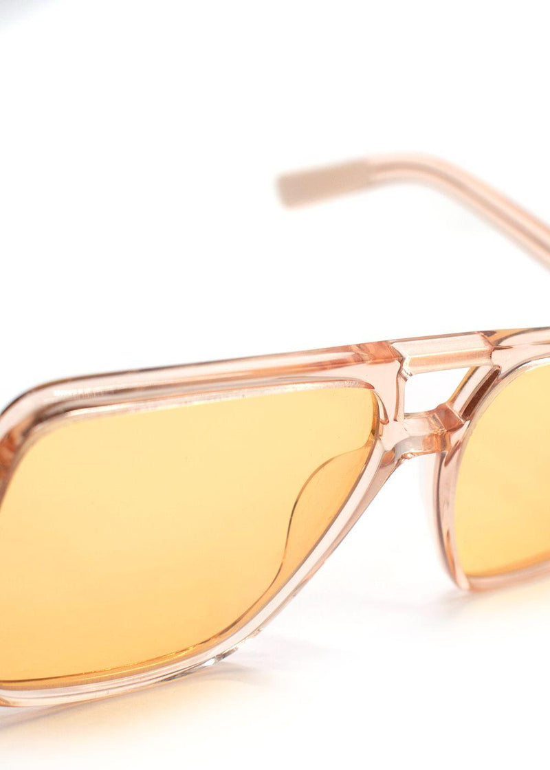 Joseph Apricot Aviator Square Sunglasses