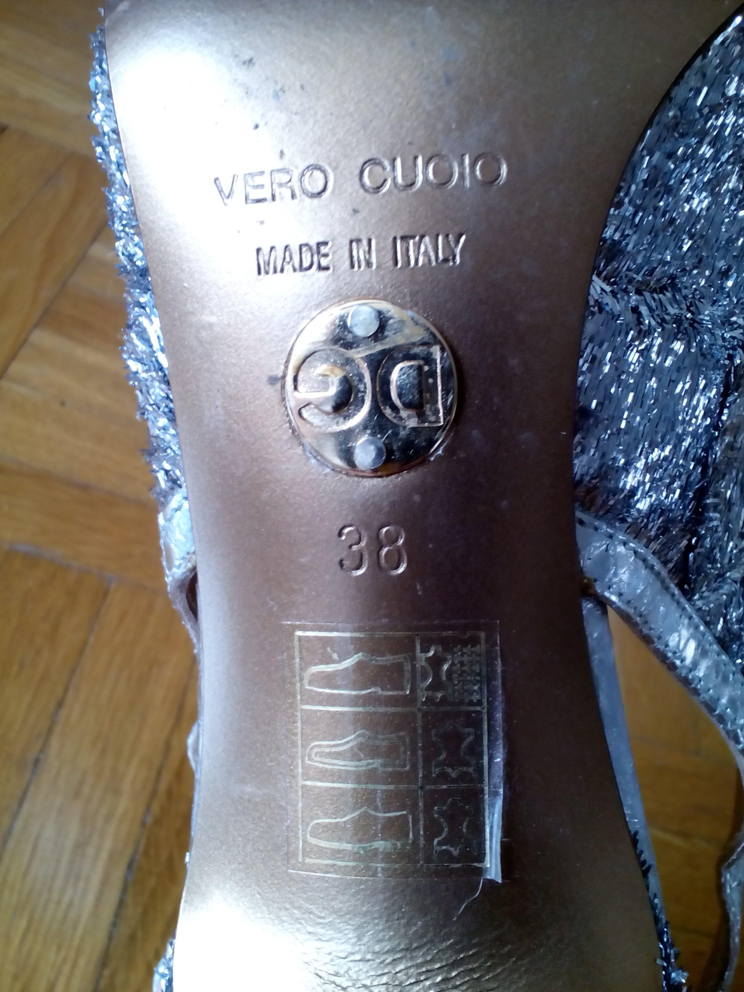 Silver lurex slingback heeled pumps