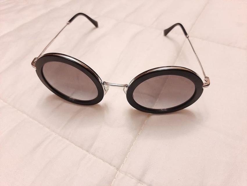 Black Round 59U Sunglasses