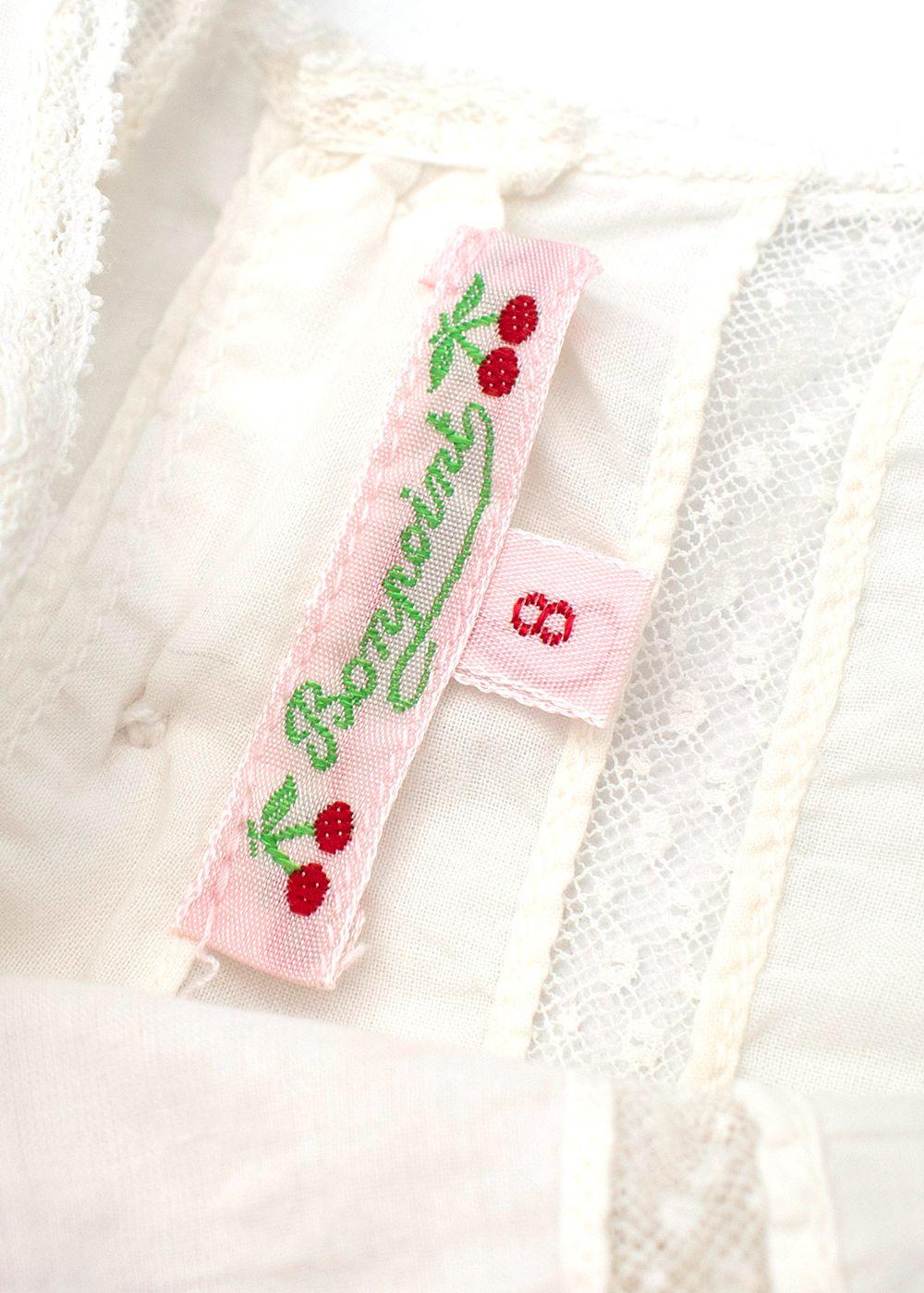 Lace Detail Kids 8Y Cotton Blouse