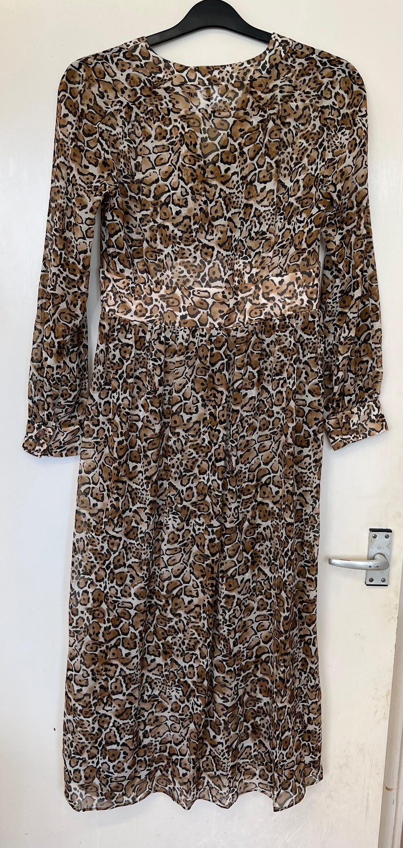 Geneve Leopard Silk Dress