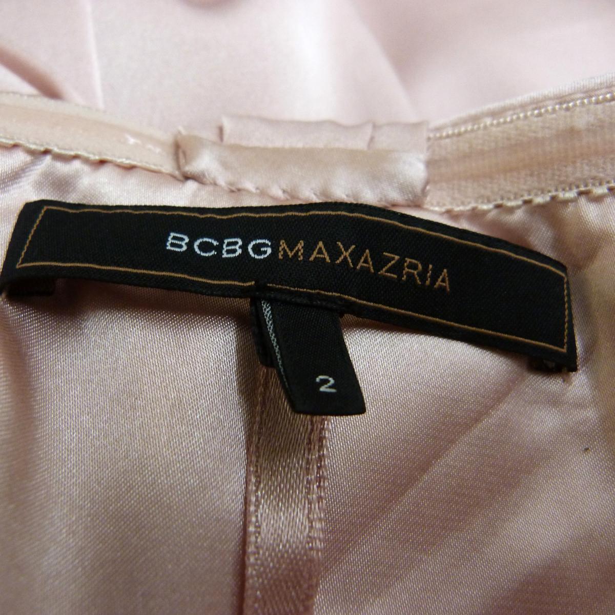 BCBG Max Azria Pink Strapless Party Dress with Bow