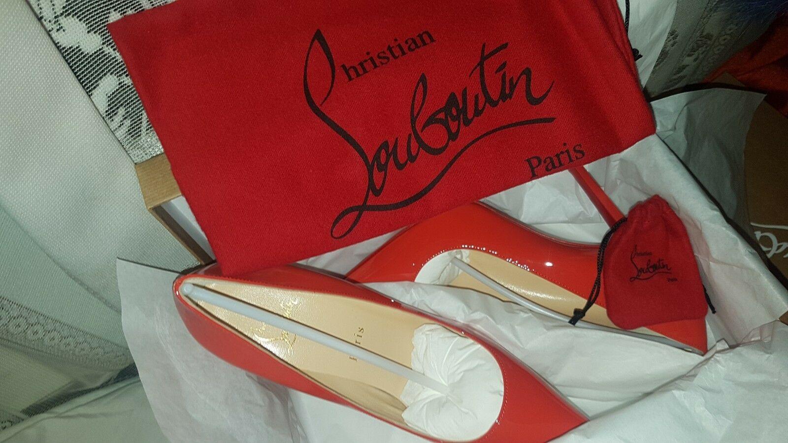 Christian Louboutin Pigalle 100 red patent leather pumps