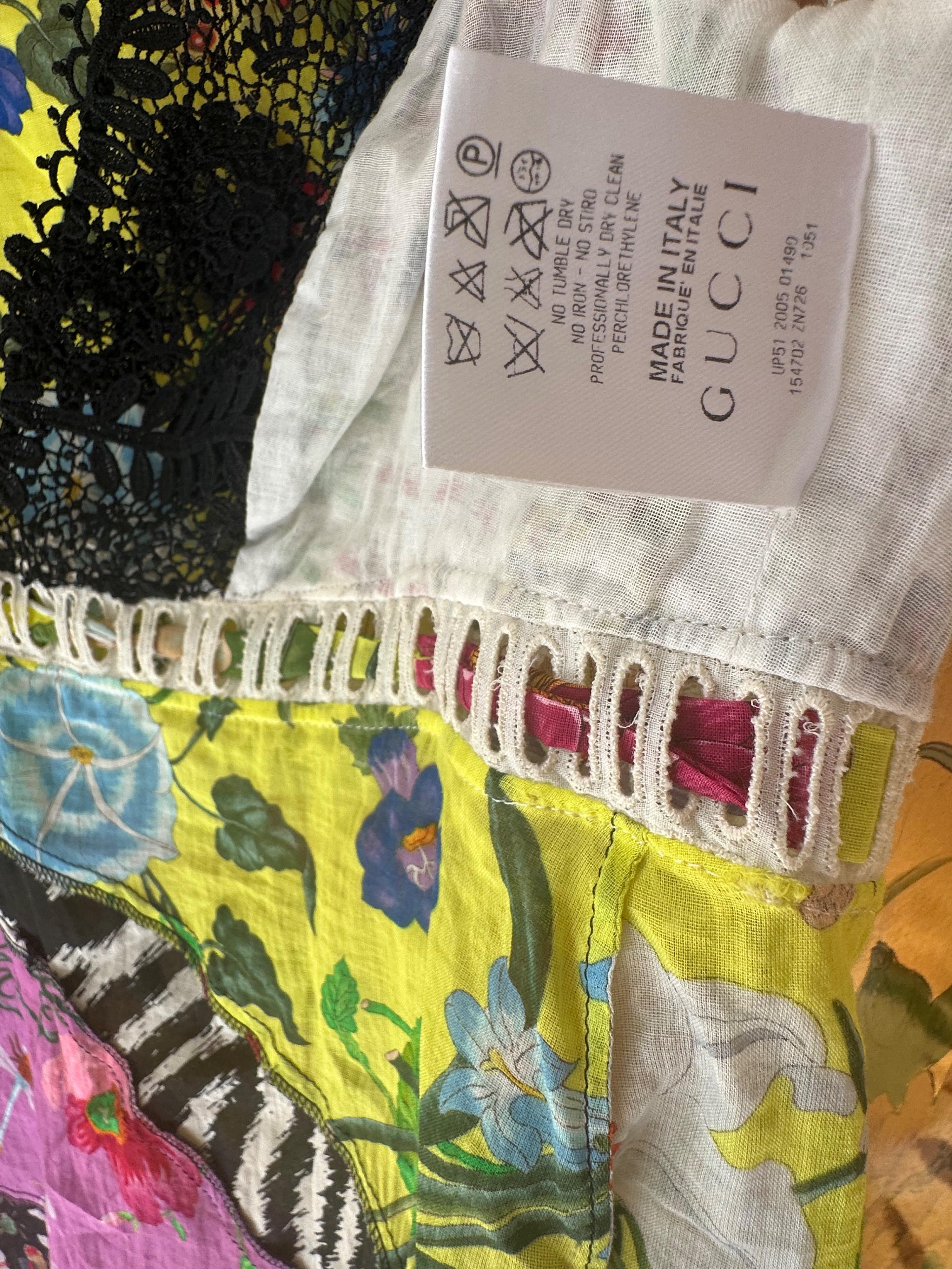 Gucci Floral Mixed Print Blouse
