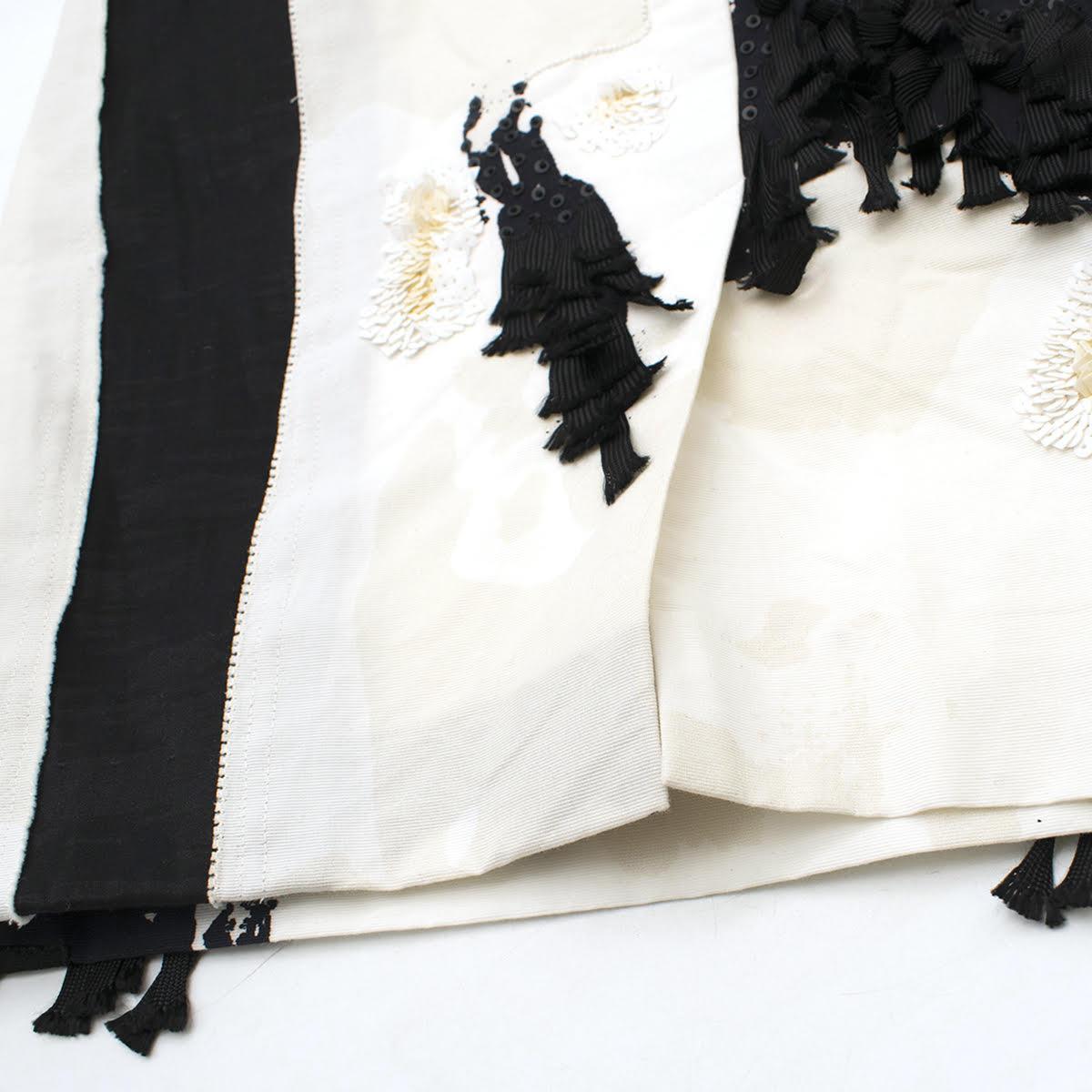 Donna Karan Black Label Embellished Cotton Skirt