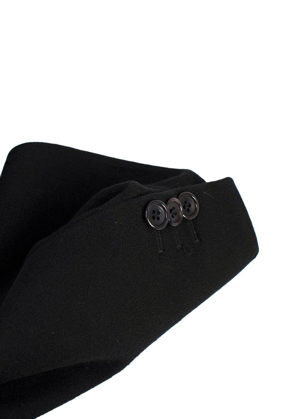 Torrente Black Wool Longline Coat
