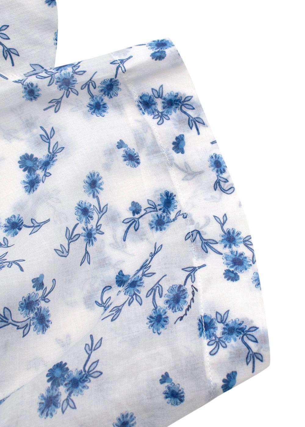 Loewe White Floral Oversized Cotton Shirt