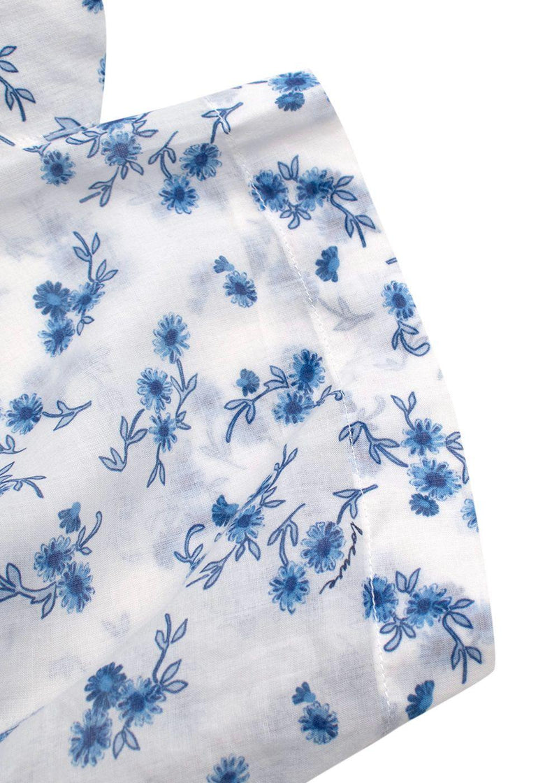 Loewe White Floral Oversized Cotton Shirt
