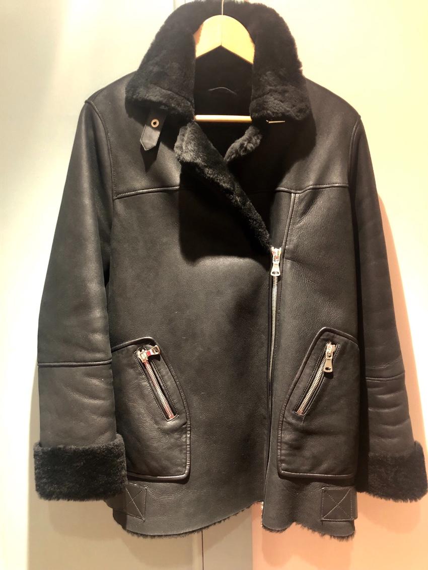Bespoke shearling black jacket