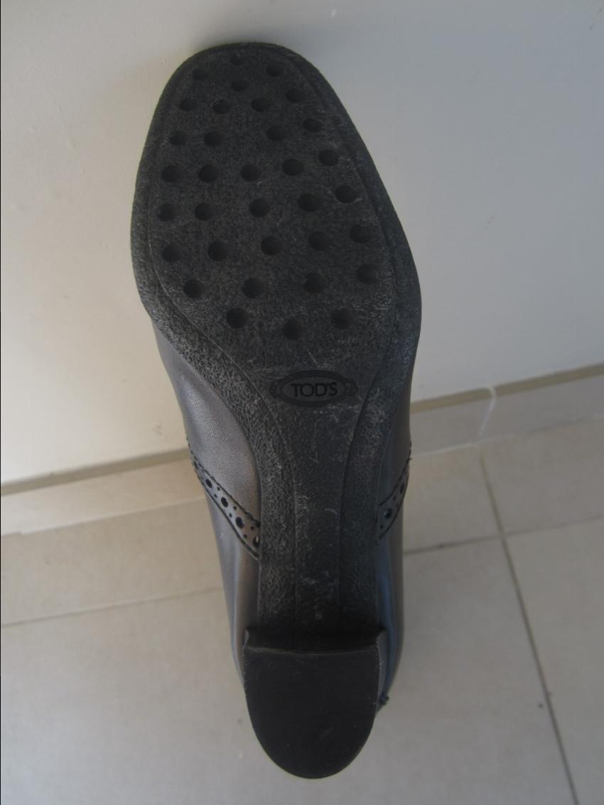Tod's Black Tall Brogue Boots