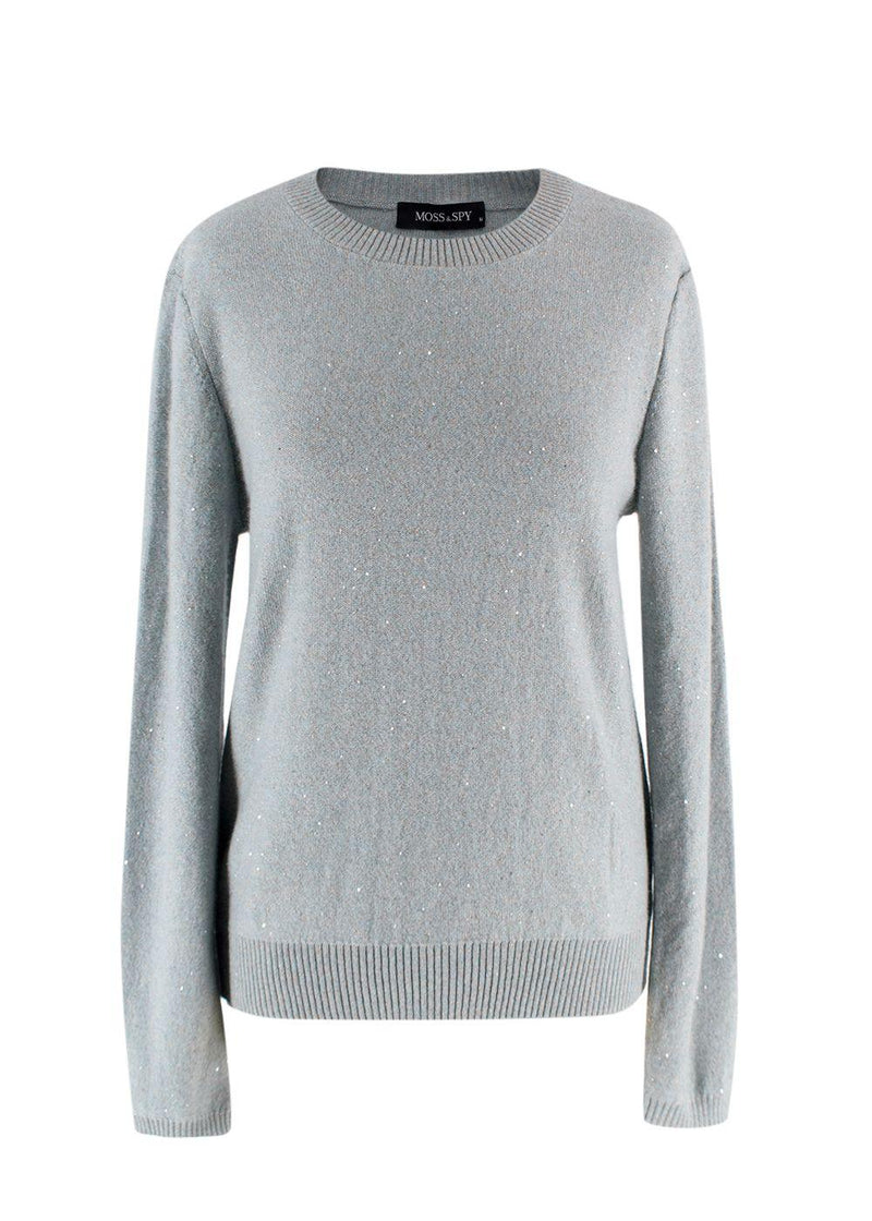 Moss & Spy Blue Sparkle Cashmere Jumper