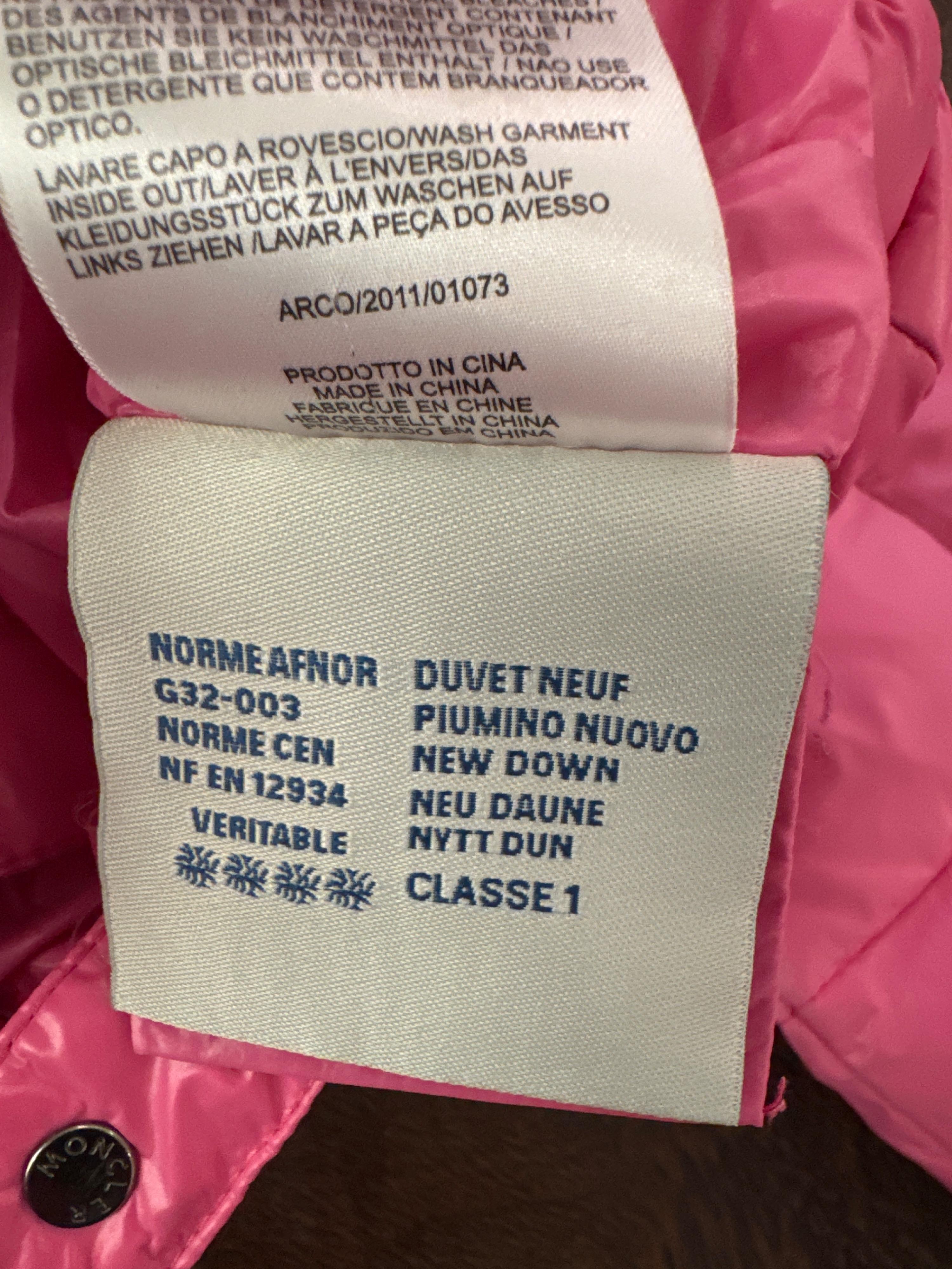 Moncler Kids Pink Ski Salopette Trousers