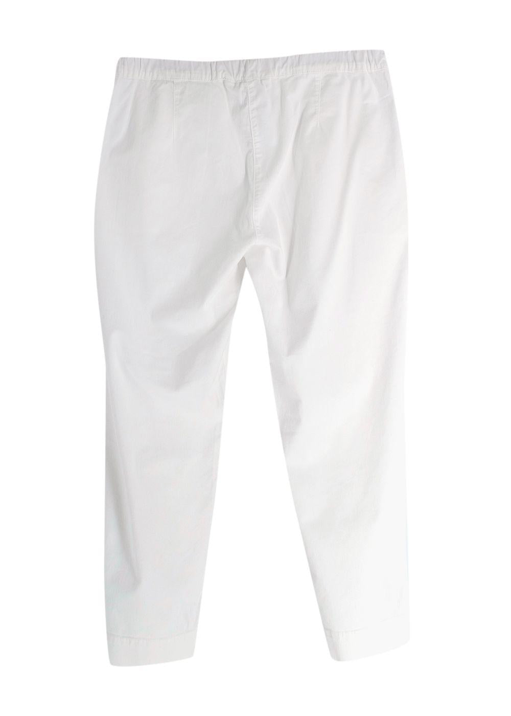 MaxMara White Straight Leg Trousers