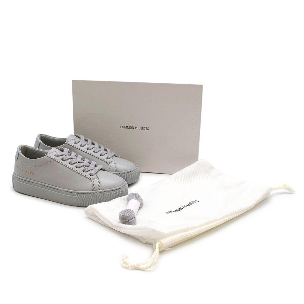 Achilles Grey Leather Trainers