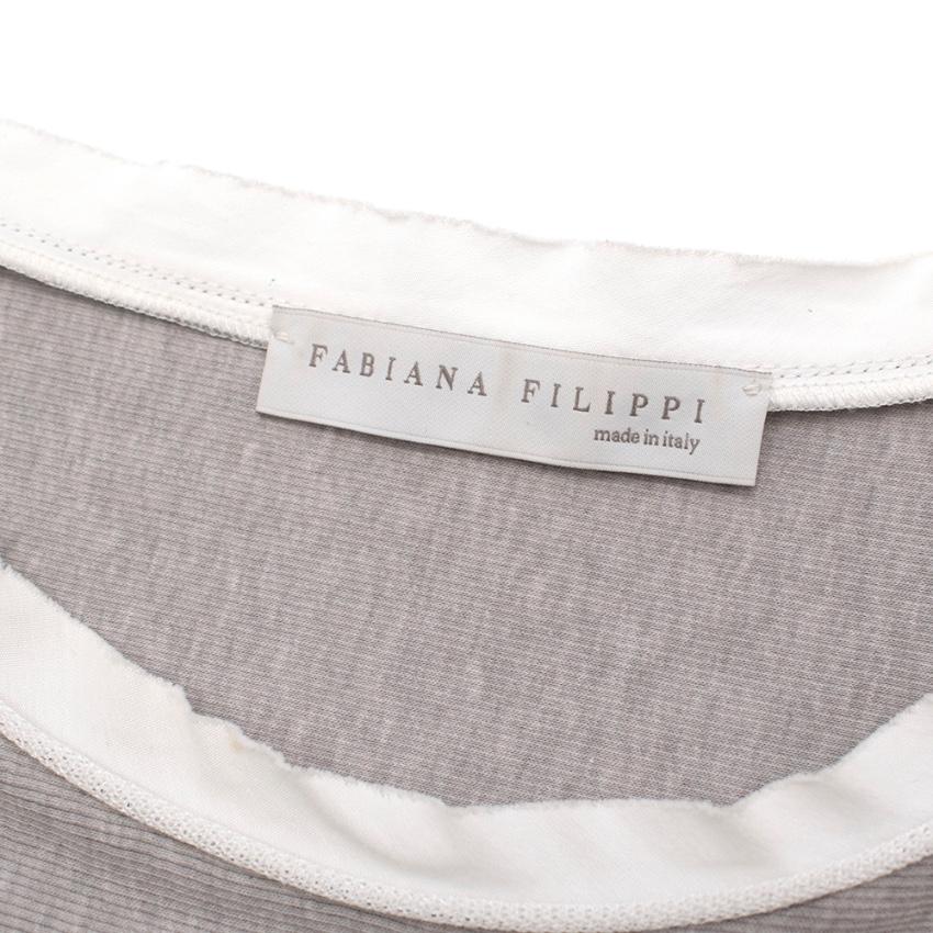 Fabiana Filippi Knit & Mesh Beaded Top