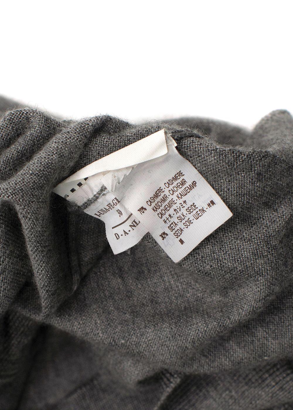 Brunello Cucinelli Grey Cashmere Blend Sweater Vest