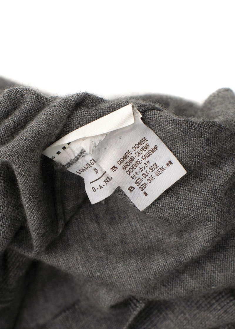 Brunello Cucinelli Grey Cashmere Blend Sweater Vest