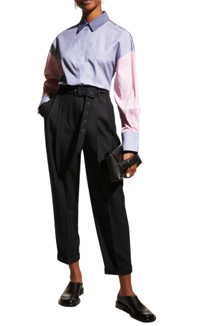 Finn Belted Straight-leg Trousers