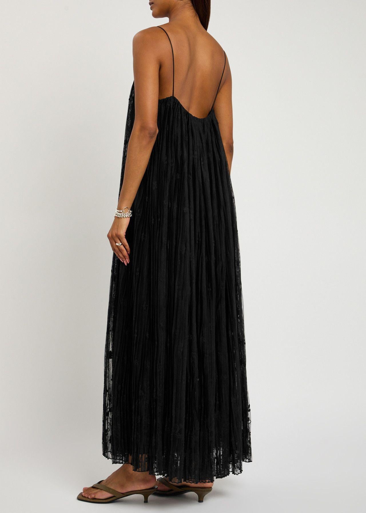 Toteme Floral-Embroidered tulle Maxi Dress