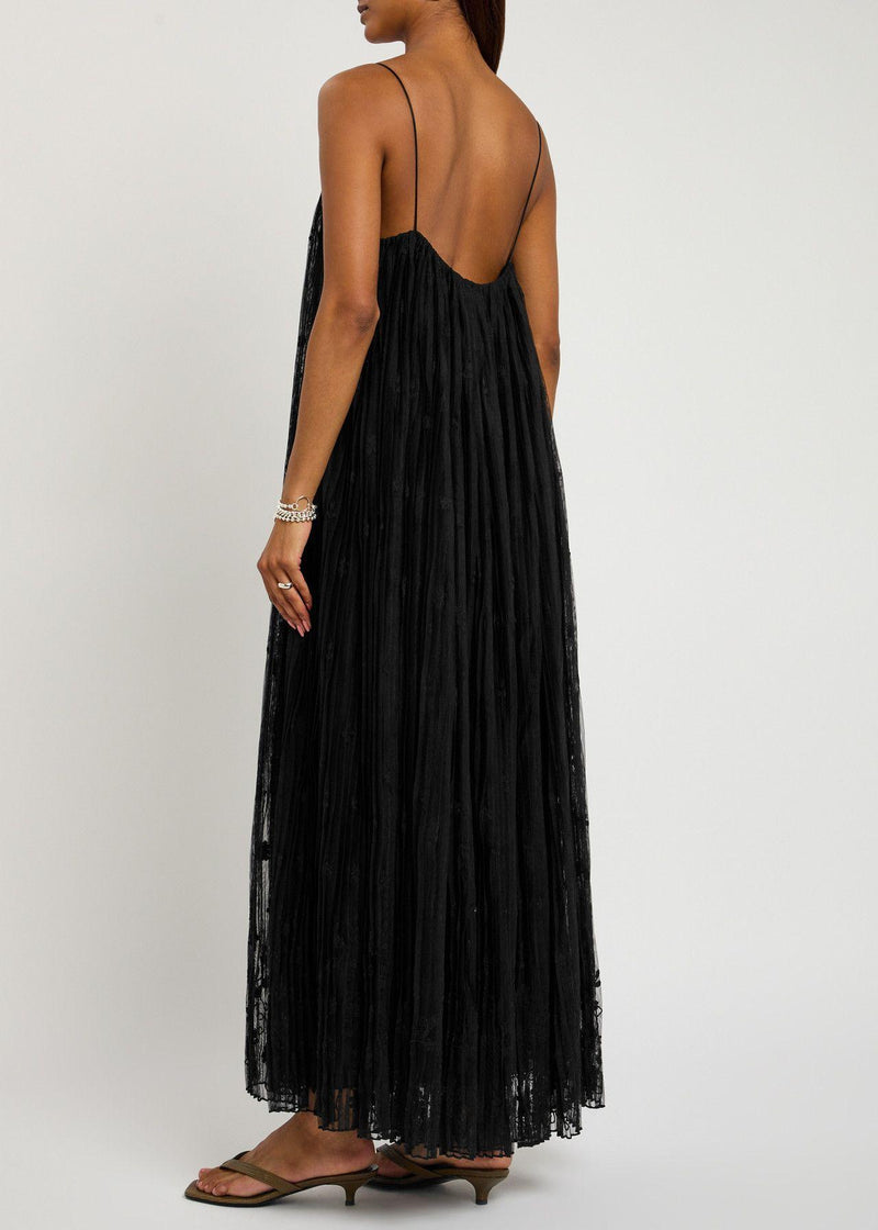 Toteme Floral-Embroidered tulle Maxi Dress