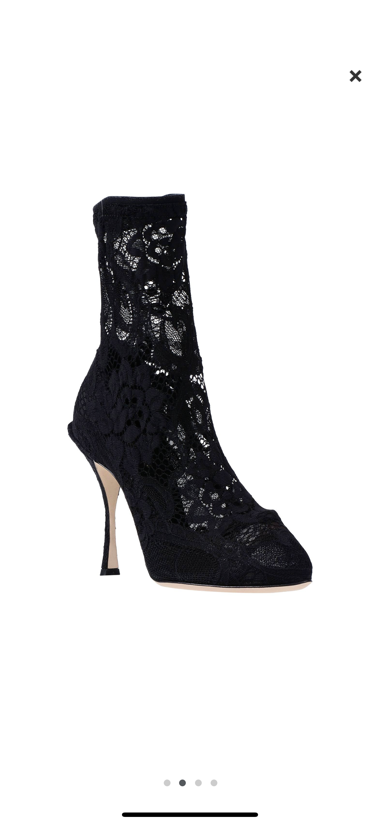 Dolce & Gabbana Black Lace Sock Heels