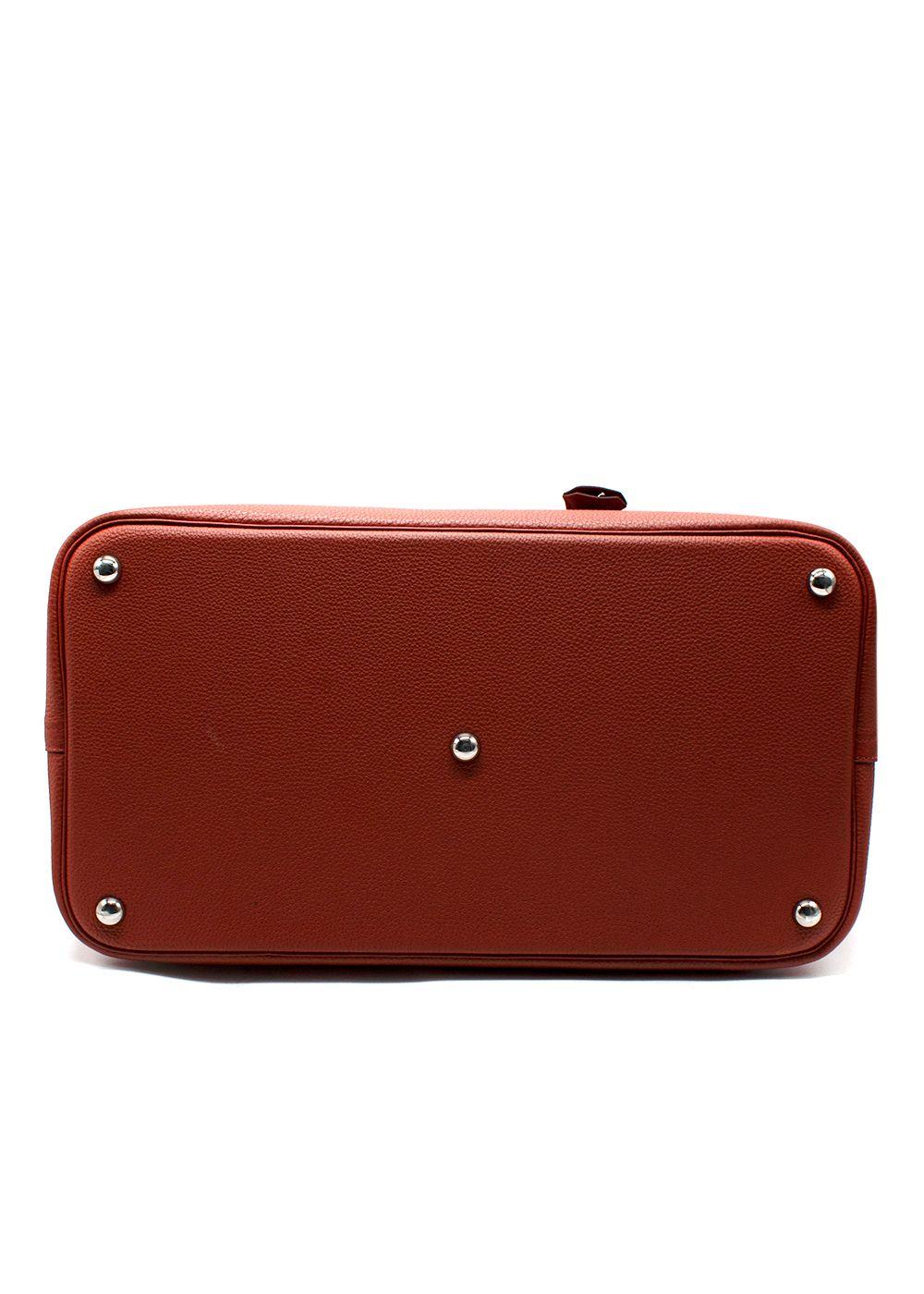 Hermes  Bolide 45in Brique Togo Leather  with Palladium Hardware