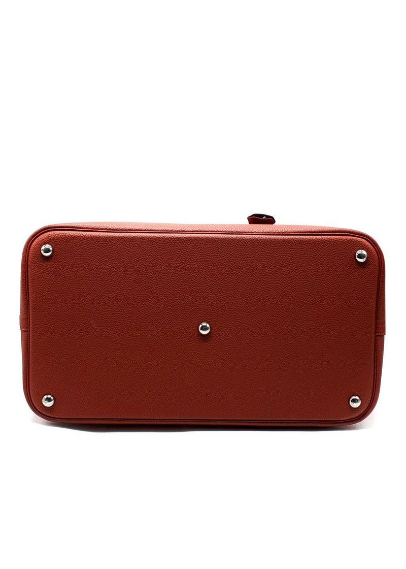 Hermes  Bolide 45in Brique Togo Leather  with Palladium Hardware