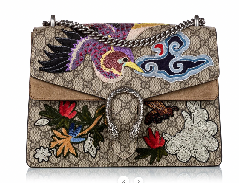 Limited Edition GG Supreme Bird Embroidered Medium Dionysus