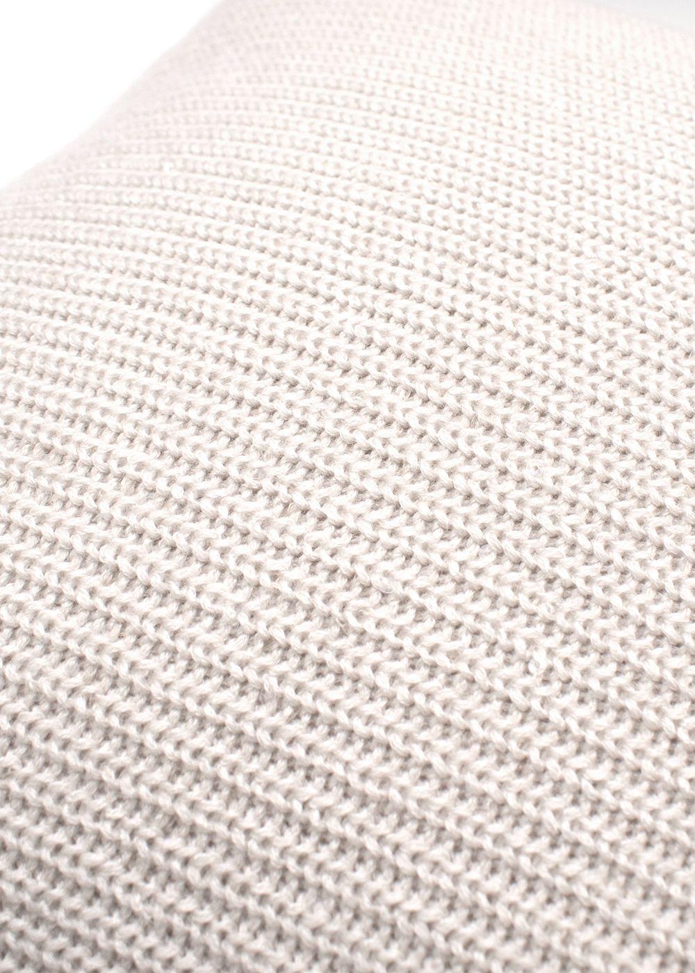 Brunello Cuccinelli Stone Cashmere-Blend Knitted Cushion, 40x40cm