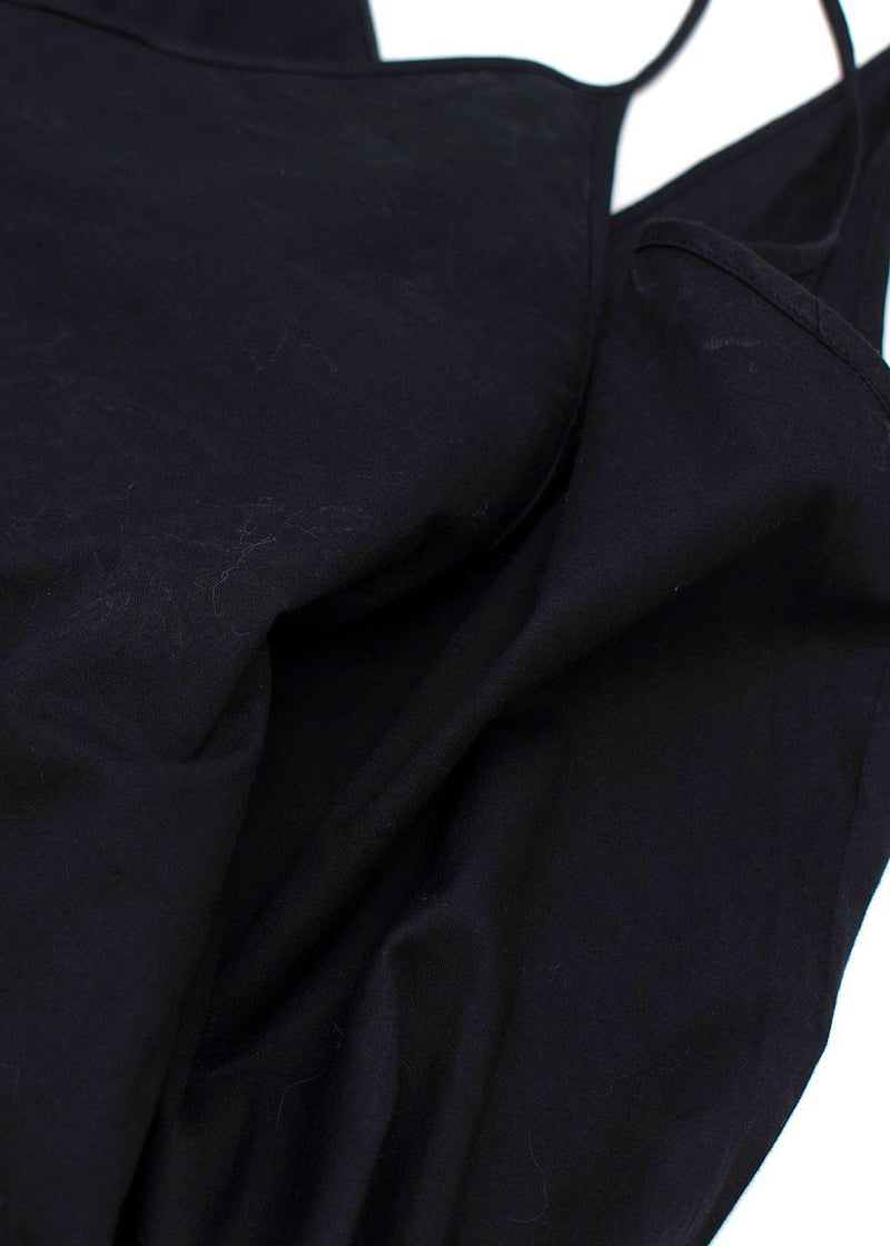 RAEY Black Broidery Anglaise Sleeveless Midi Dress