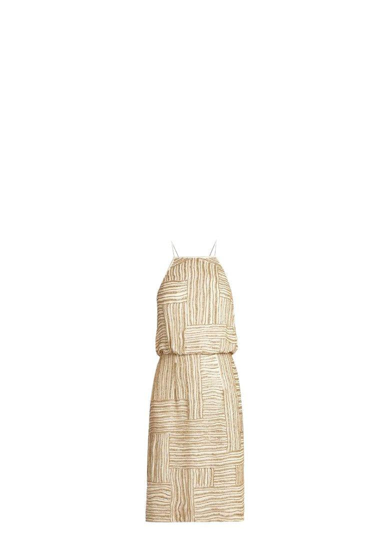 Samala beaded silk-chiffon dress