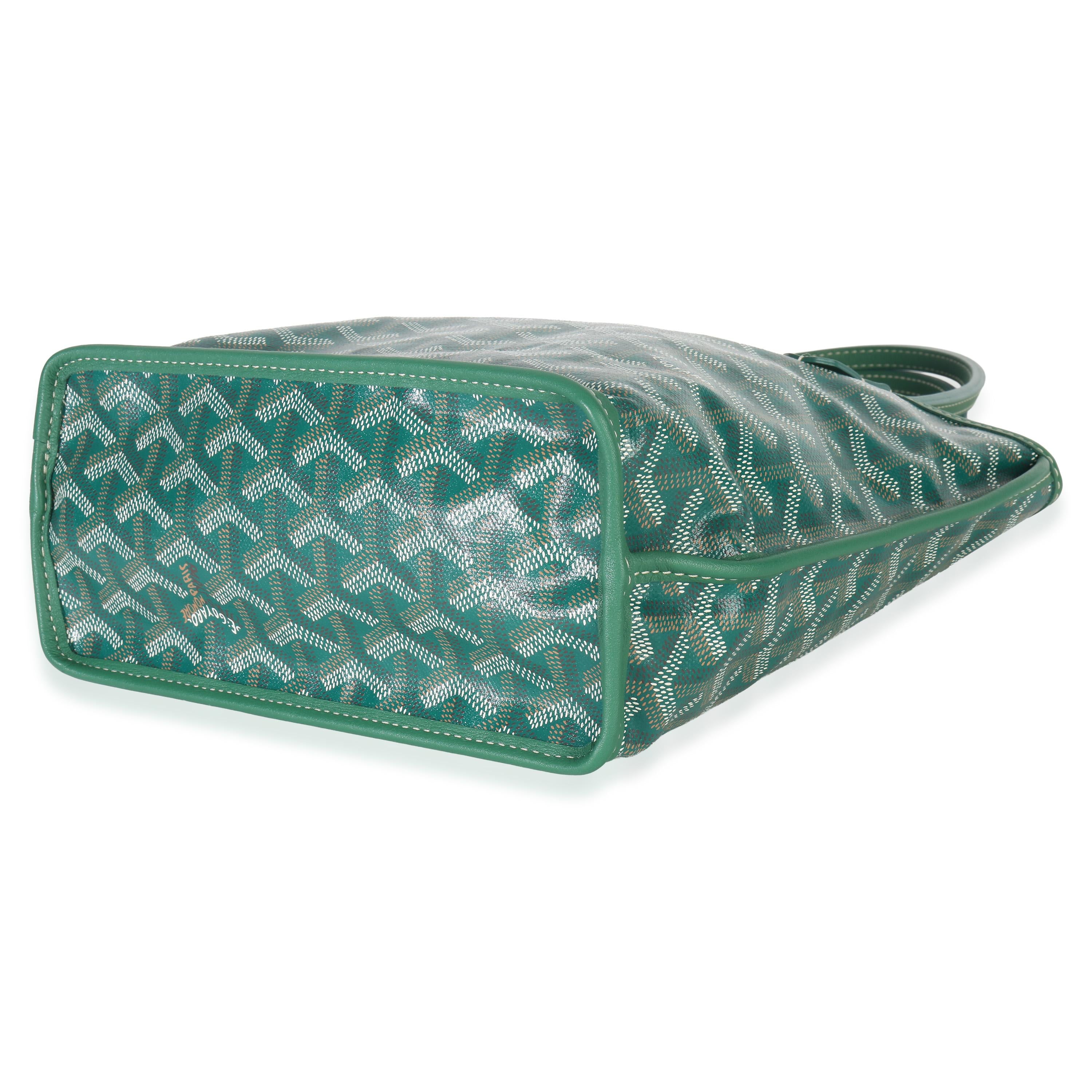 Goyard Mini Anjou Green Goyardine Canvas