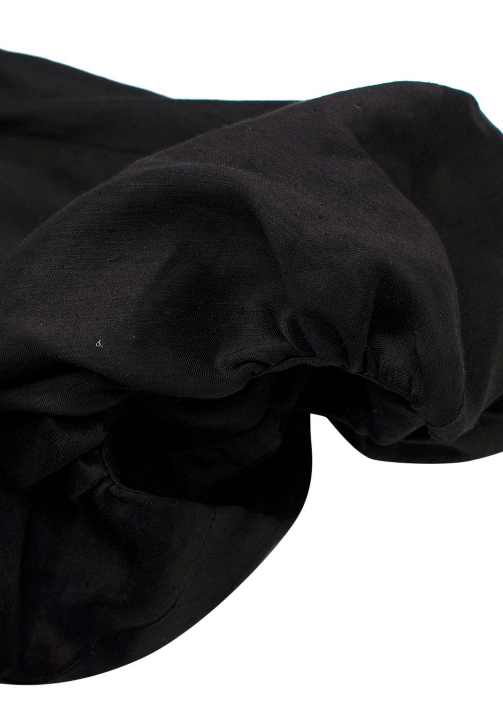 Aje. Mimosa Black Puff Sleeve Midi Dress