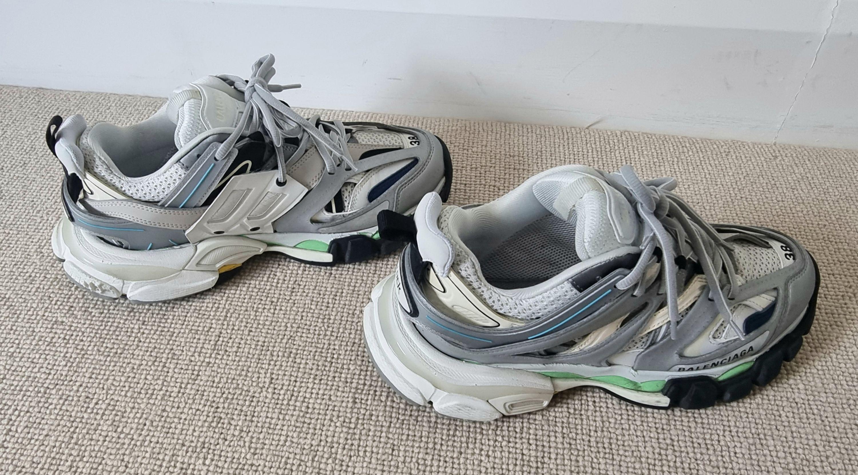 Balenciaga Grey Track Nylon/Mesh Trainers