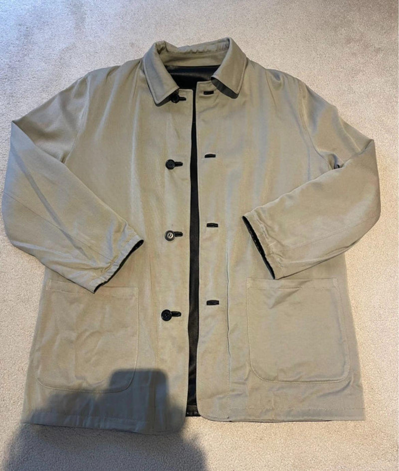 Reversible Black Leather Jacket