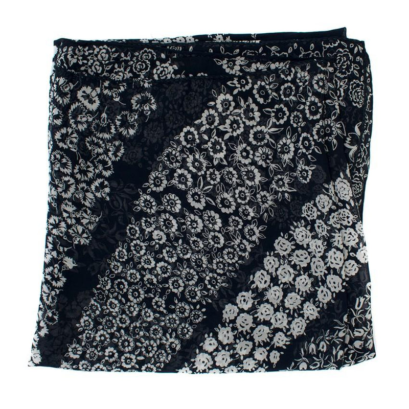 Bespoke Navy Floral Patter Shawl