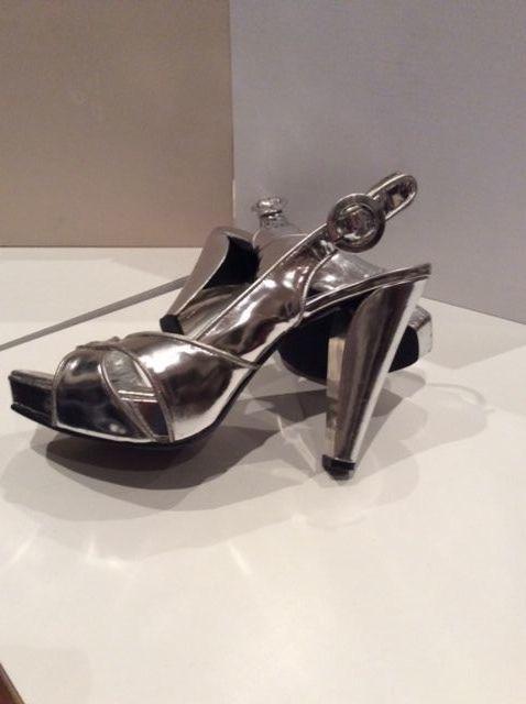 Barbara Bui silver metallic heels
