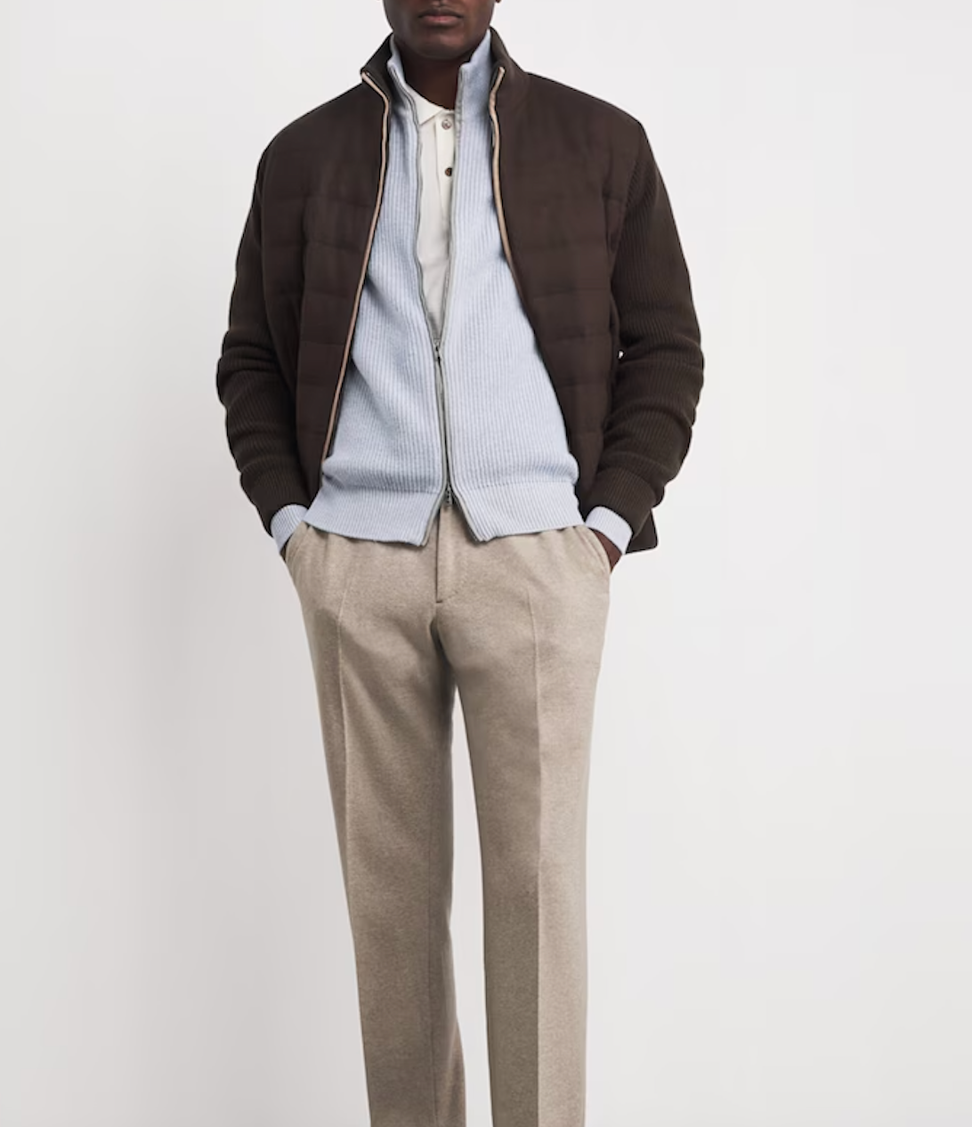 Fioroni Cashmere Cashmere Zip-Up Cardigan